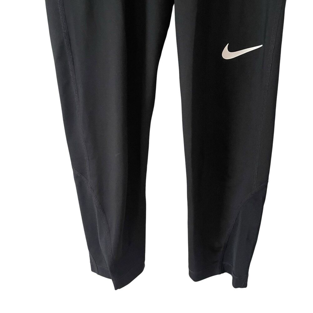 Nike Pro Small Tight Training Leggings Black Solid Cropped Activewear - Picture 7 of 10